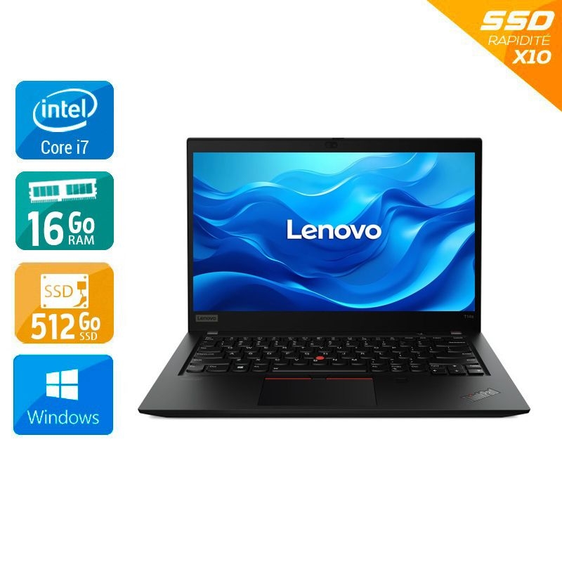 Lenovo ThinkPad T14 Gen 2 14'' i7 Gen 11 - 16Go RAM 512Go SSD Windows 11 État correctOccasion certifiée reconditionnée Bon état - 440,83 € Lenovo ThinkPad T14 Gen 2 14'' i7 Gen 11 - 16Go RAM 512Go SSD Windows 11 État correctOccasion certifiée reconditionnée Bon état reconditionné disponible sur Kiatoo