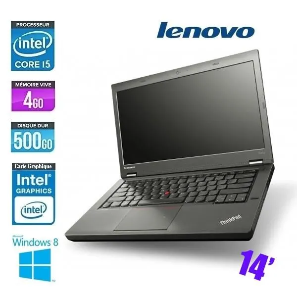 LENOVO THINKPAD T440 CORE I5 - GRADE A Reconditionné - 165,62 € LENOVO THINKPAD T440 CORE I5 - GRADE A Reconditionné Lenovo reconditionné disponible sur Cdiscount Seconde Vie