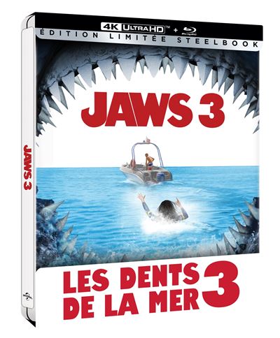 Les Dents de la mer 3 Édition Limitée SteelBook® Exclusivité Web Blu-ray 4K Ultra HD État correct - 90,89 € Les Dents de la mer 3 Édition Limitée SteelBook® Exclusivité Web Blu-ray 4K Ultra HD État correct reconditionné disponible sur Fnac