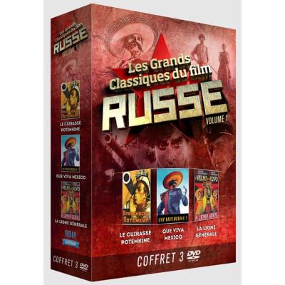 Les Grands Classiques du film Russe Vol.1 : Le Cuirassé Potemkine - Que Viva Mexico - La Ligne Générale / COFFRET 3 DVD État correct reconditionné disponible sur Fnac
