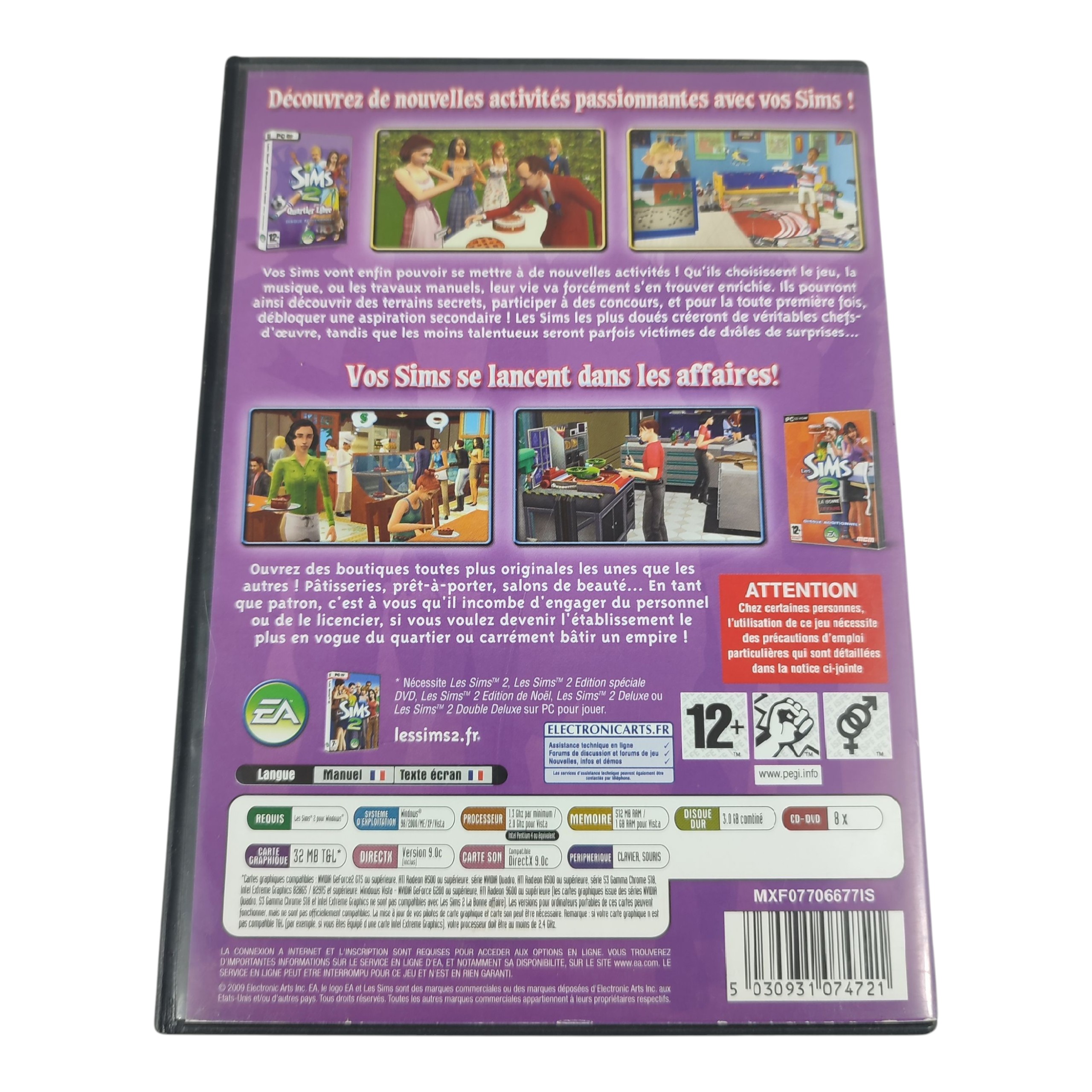 Voir photo 2 de Les Sims 2 - Pack de 2 jeux : Quartier Libre et La Bonne Affaire Les Sims 2 - Pack de 2 jeux : Quartier Libre et La Bonne Affaire Bon état reconditionné photo 2