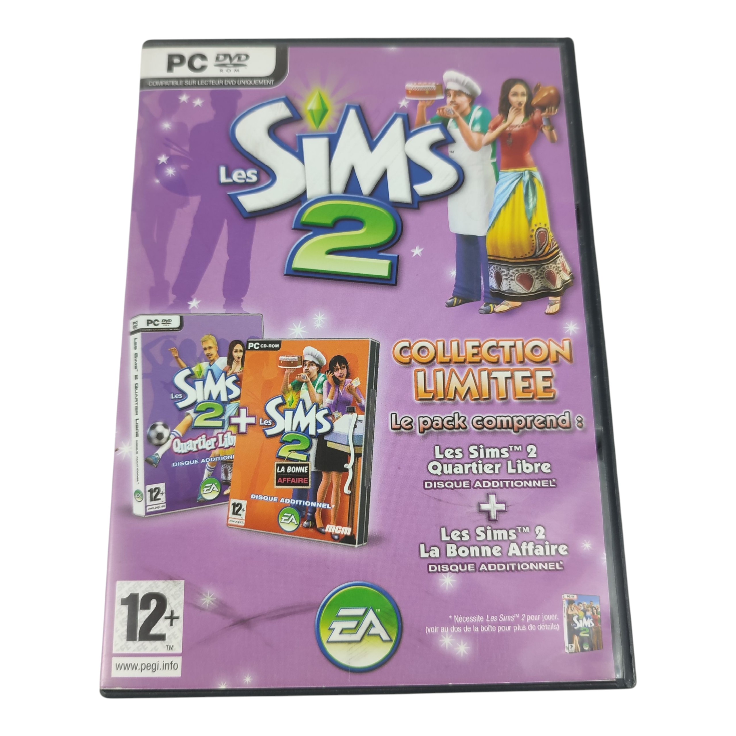 Les Sims 2 - Pack de 2 jeux : Quartier Libre et La Bonne Affaire Bon état - 10,00 € Les Sims 2 - Pack de 2 jeux : Quartier Libre et La Bonne Affaire Bon état reconditionné disponible sur Label Emmaüs