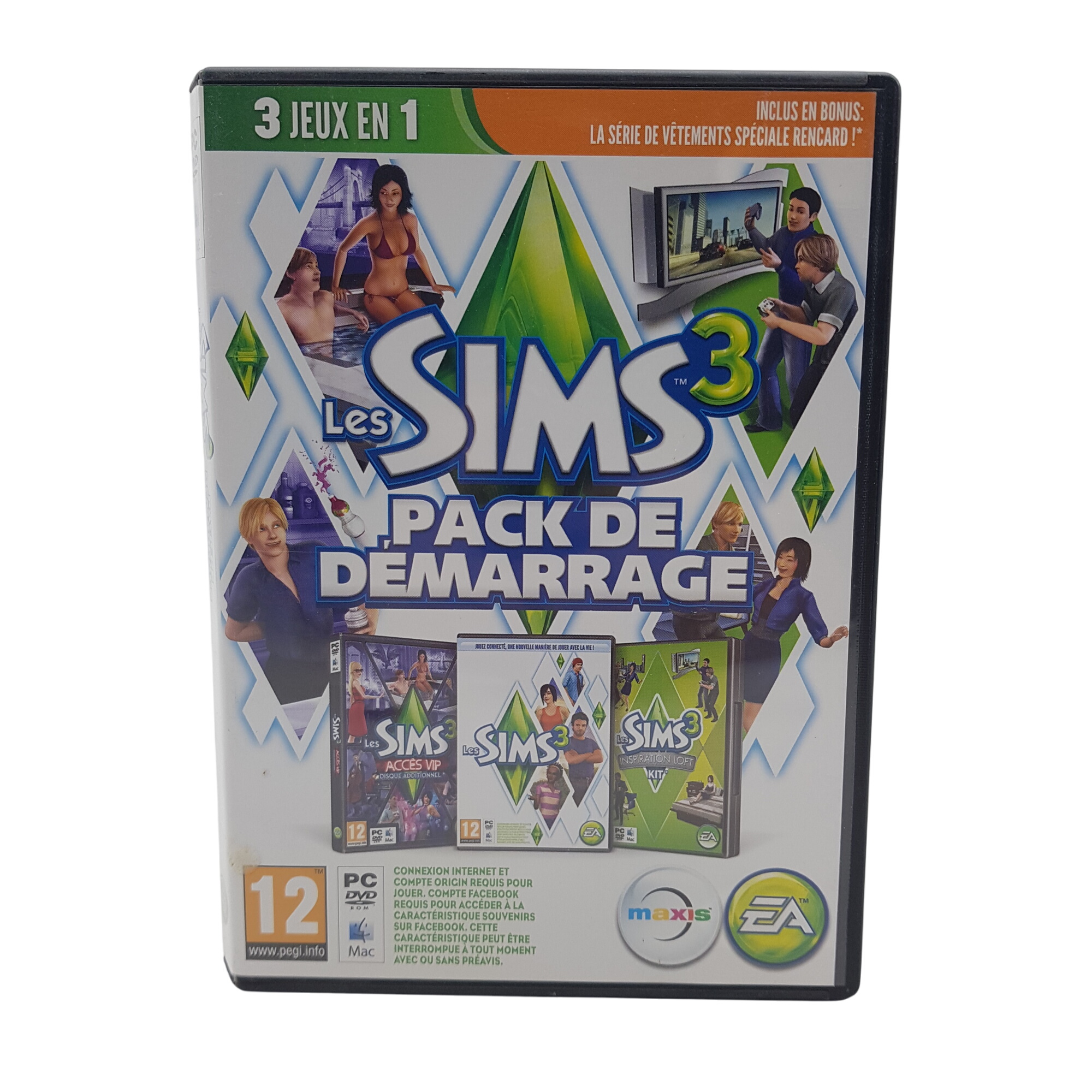 Les Sims 3 Pack de démarrage (PC) Bon état - 10,00 € Les Sims 3 Pack de démarrage (PC) Bon état reconditionné disponible sur Label Emmaüs