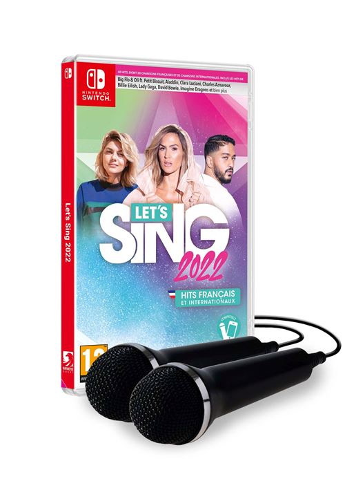 Let’s Sing 2022 avec 2 Microphones Nintendo Switch État correct - 137,99 € Let’s Sing 2022 avec 2 Microphones Nintendo Switch État correct Koch Media reconditionné disponible sur Fnac
