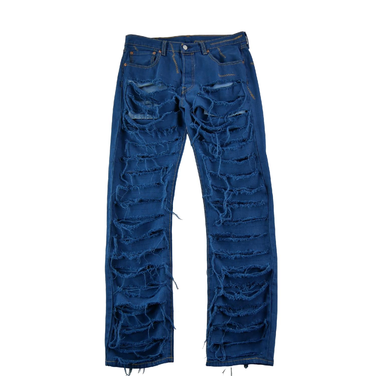 Levi Strauss Jean Upcycling Levis Taille W33/L34 Homme Bleu Très bon état reconditionné disponible sur Sporteed