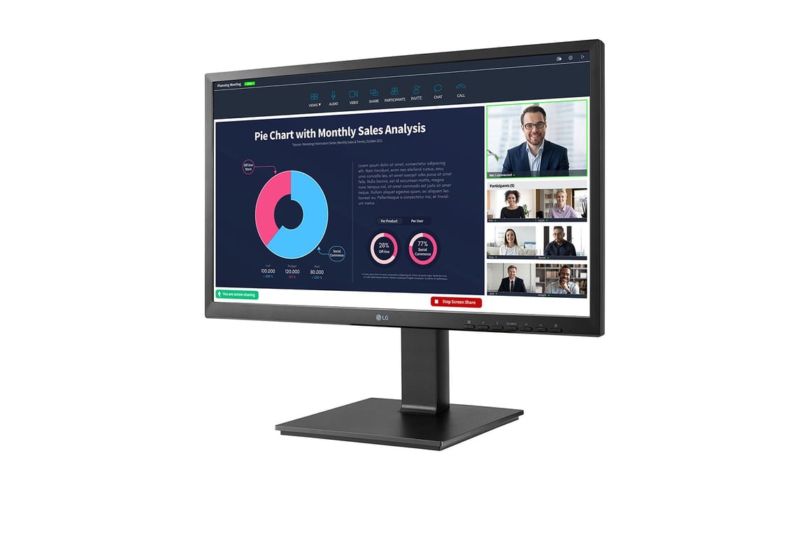 LG 24BP75CP-B écran plat de PC 60,5 cm (23.8 ) 1920 x 1080 pixels Full HD LED Noir - Très bon état Très bon état LG reconditionné photo 2 | Dero