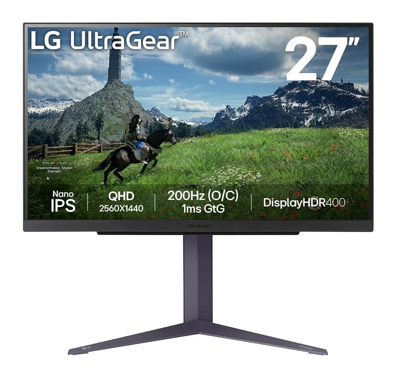 LG 27GS85Q-B écran plat de PC 68,6 cm (27 ) 2560 x 1440 pixels Quad HD LCD Noir - Très bon état Très bon état LG reconditionné disponible sur Pixmania