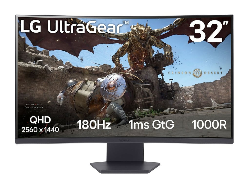 LG 32GS60QC-B écran plat de PC 80 cm (31.5 ) 2560 x 1440 pixels Quad HD LCD Noir - Très bon état Très bon état LG reconditionné disponible sur Pixmania