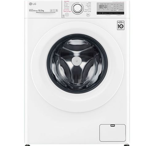 LG F14V13WHS - Machine à laver - WiFi - largeur : 60 cm - profondeur : 62 cm - hauteur : 85 cm - chargement frontal - 68 litres - 10.5 kg - 1400 tours/min - blanc État correct LG reconditionné disponible sur Fnac