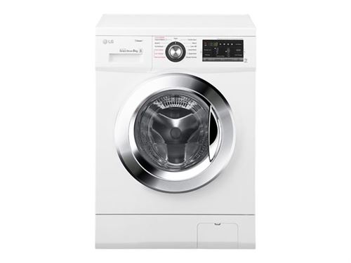LG F84G62WHS - Machine à laver - largeur : 60 cm - profondeur : 55 cm - hauteur : 85 cm - chargement frontal - 58 litres - 8 kg - 1400 tours/min - blanc État correct LG reconditionné disponible sur Fnac
