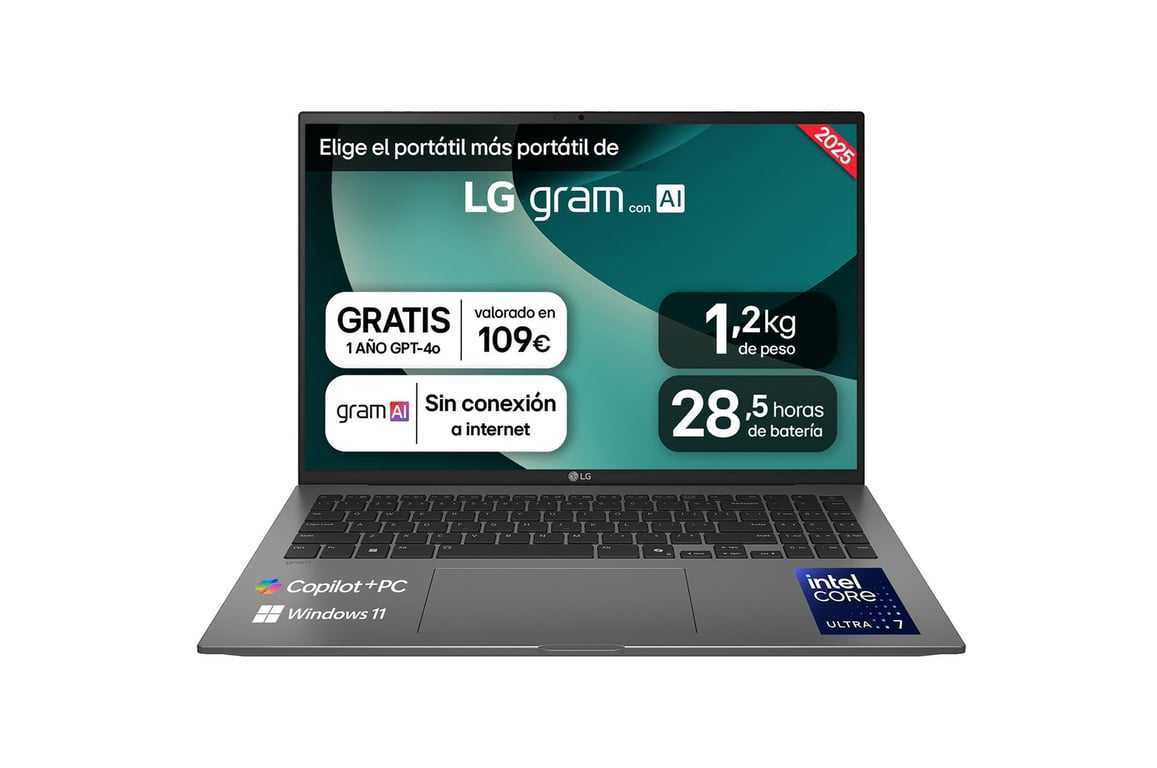 LG Gram 16Z90TL-G.AU88B laptop Intel Core Ultra 7 258V Ordinateur portable 40,6 cm (16 ) WQXGA 32 Go LPDDR5x-SDRAM 1 To SSD Wi-Fi 7 (802.11be) Windows 11 Home Noir - Excellent état Parfait état - 1050,55 € LG Gram 16Z90TL-G.AU88B laptop Intel Core Ultra 7 258V Ordinateur portable 40,6 cm (16 ) WQXGA 32 Go LPDDR5x-SDRAM 1 To SSD Wi-Fi 7 (802.11be) Windows 11 Home Noir - Excellent état Parfait état LG reconditionné disponible sur Pixmania