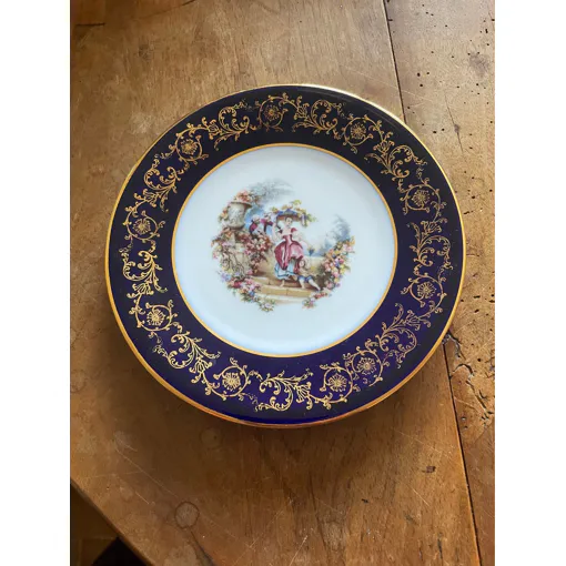 Limoges, Assiette Dessert, Bleu De Four occasion reconditionné disponible sur Rakuten