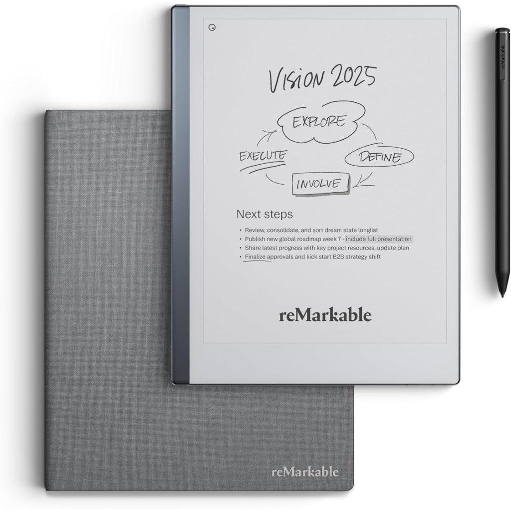 Liseuse Komplettes reMarkable 2 Set mit Grey Etui Folio und Marker Basic RM210 10,3000 WiFi Reconditionné reMarkable reconditionné disponible sur Backmarket