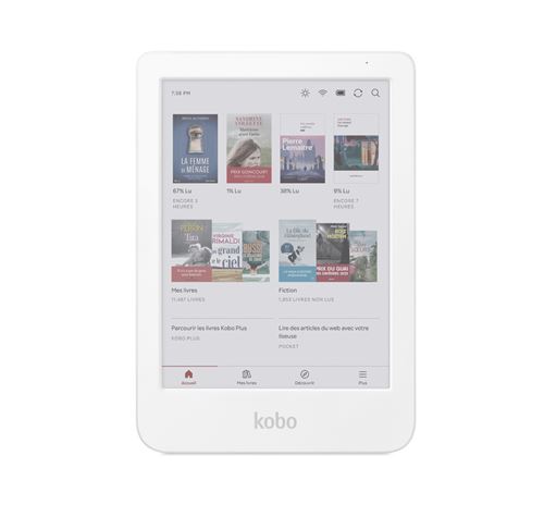 Liseuse numérique Kobo by Fnac Clara Colour 6'' 16 Go Blanc État correct Kobo reconditionné disponible sur Fnac