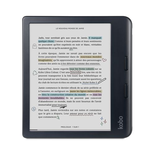 Liseuse numérique Kobo by Fnac Libra Colour 7" 32 Go Noir État correct Kobo reconditionné disponible sur Fnac