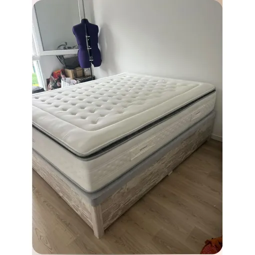Lit coffre 160×200 en sapin occasion reconditionné disponible sur Rakuten