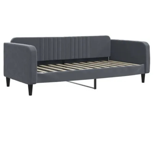 Lit de Jour Avec Gigogne, Canapé-lit d'Invité, Meuble de Chambre à Coucher, Salle de Séjour, Moderne, Gris Foncé 100x200 cm Velours Bon état reconditionné disponible sur Rakuten