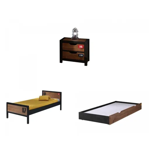 Lit Gigogne Alex Avec Chevet Bon état reconditionné disponible sur Rakuten
