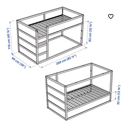 Lit Kura Ikea Bon état reconditionné disponible sur Rakuten