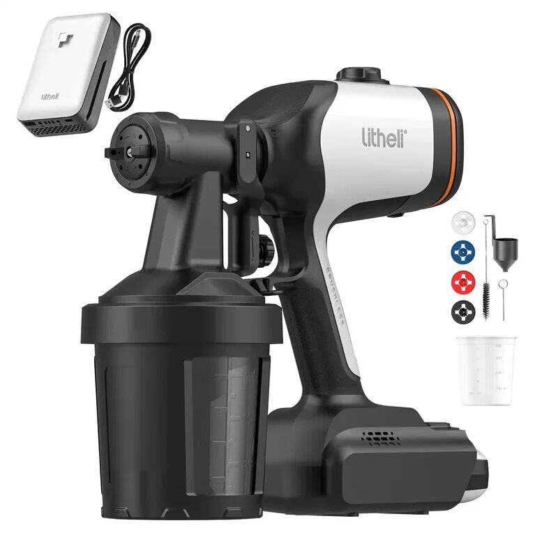 Litheli U20 ECT010091 pistolet à peinture sans fil 20 V avec batterie 4.0 Ah incluse noir/blanc Parfait état reconditionné disponible sur Refurbed | Dero