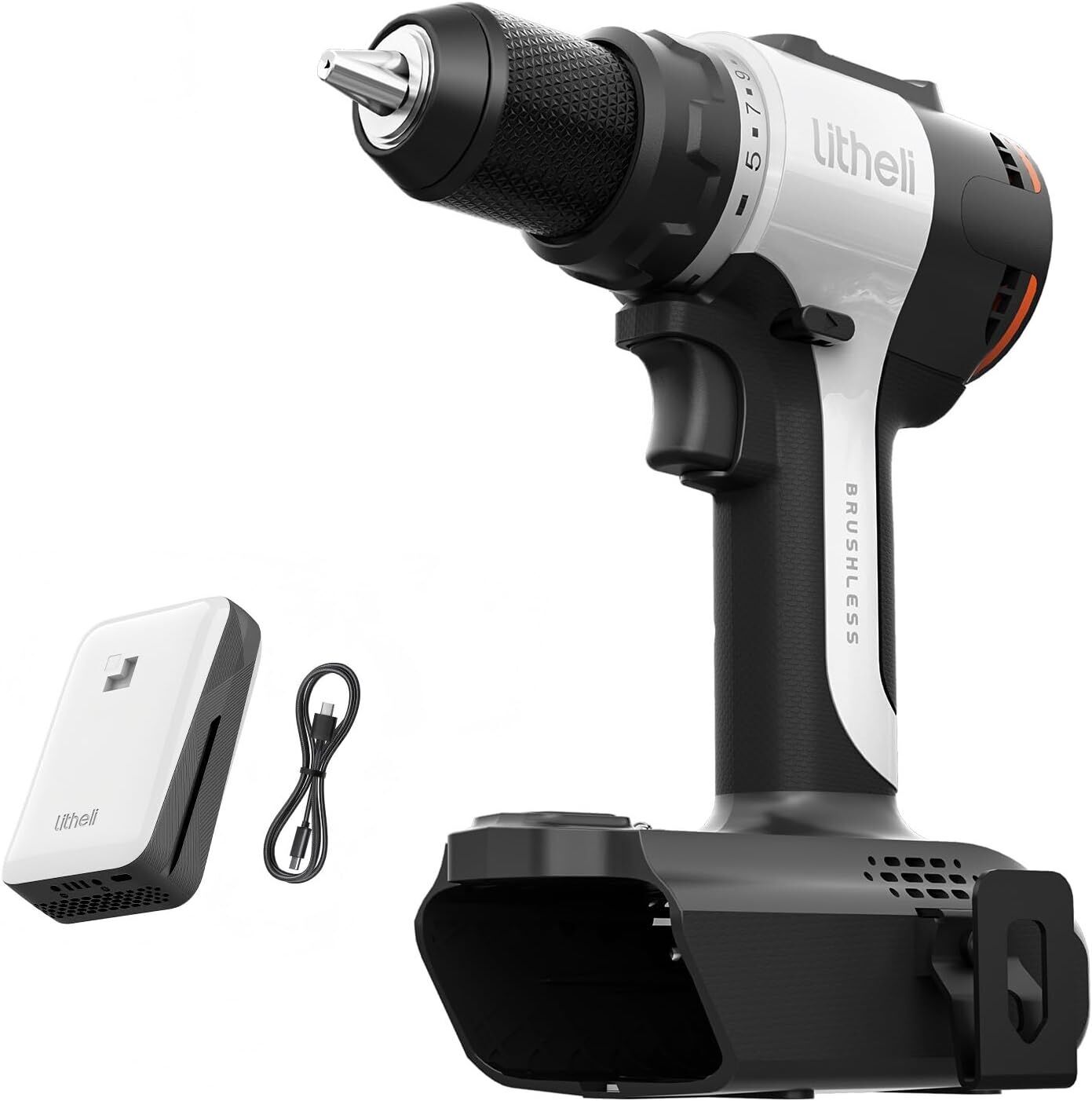 Litheli U20 EPT010024 20 V Perceuse-visseuse sans fil avec batterie 2.0 Ah noir/blanc Très bon état reconditionné disponible sur Refurbed | Dero