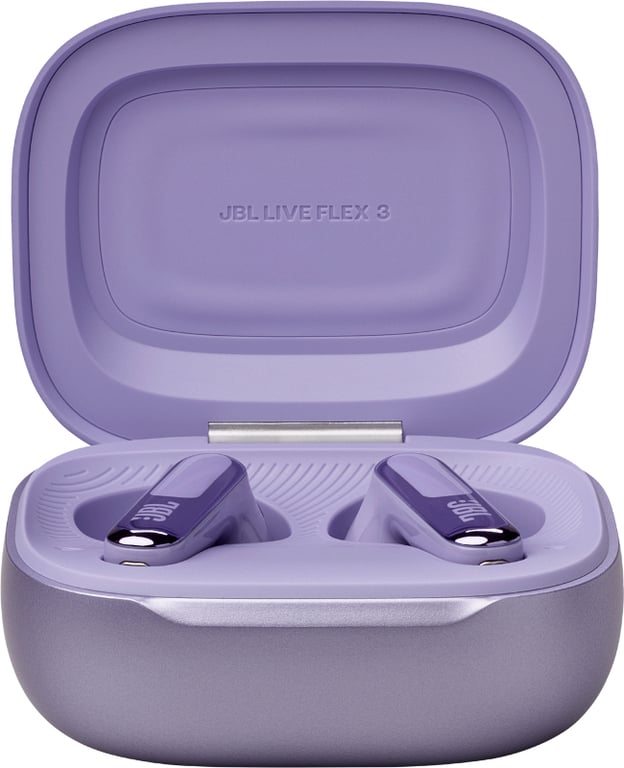 Voir photo 2 de Live Flex 3 avec réduction de bruit - Ecouteurs sans fil Bluetooth JBL, Violet - Très bon état | Dero Live Flex 3 avec réduction de bruit - Ecouteurs sans fil Bluetooth JBL, Violet - Très bon état Très bon état JBL reconditionné photo 2 | Dero