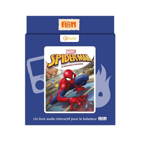 Livre audio interactif pour le baladeur Flam Lunii Spider-Man Marvel État correct Lunii reconditionné disponible sur Fnac
