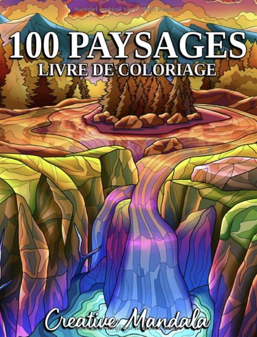 Livre de coloriage - 100 Paysages - 216 pages Format A4 - pour adultes et enfants État correct reconditionné disponible sur Fnac