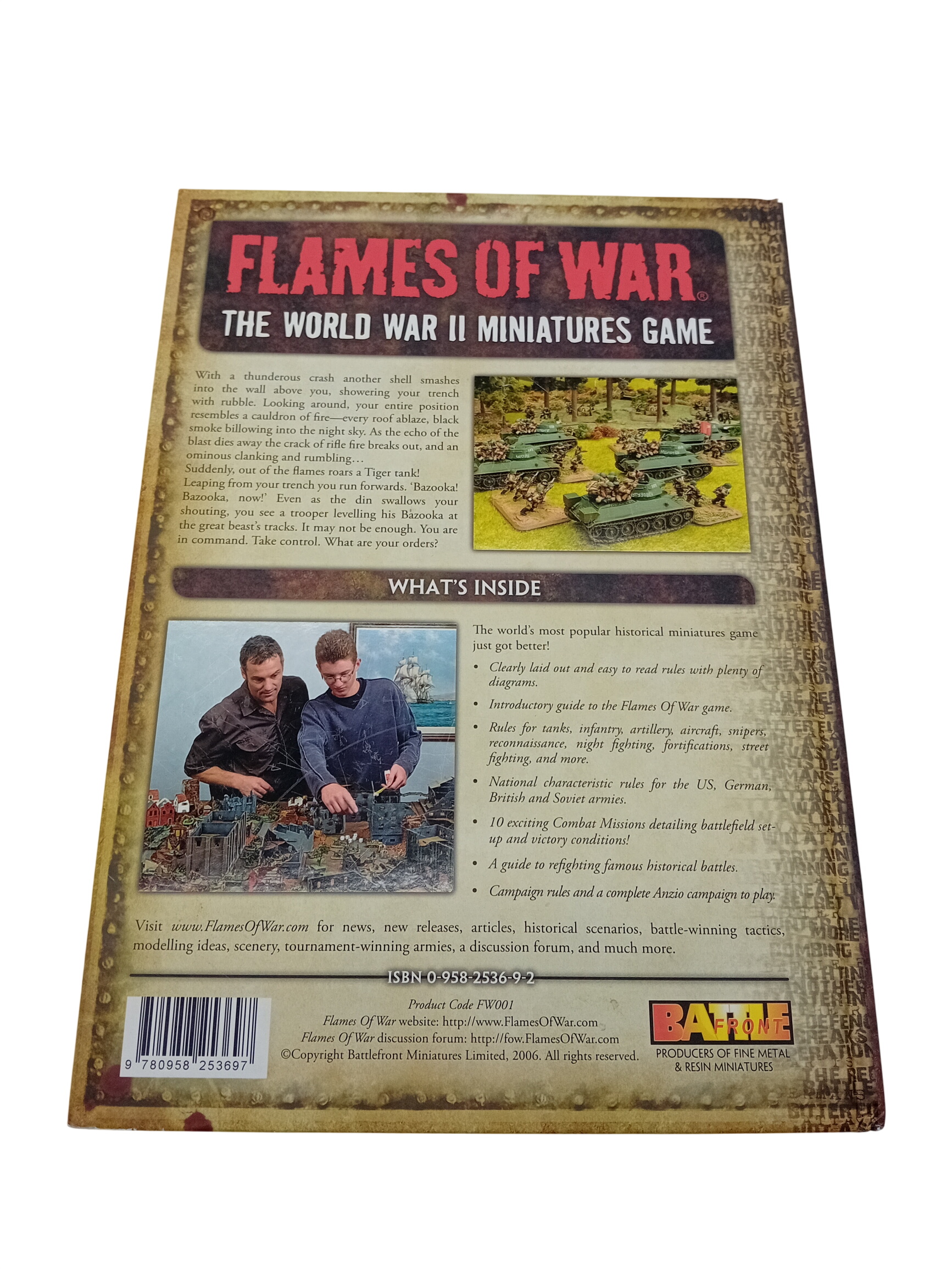 Voir photo 2 de Livre Règles Flames Of War Wwii Miniatures Game Guerre Mondiale (BL696) Livre Règles Flames Of War Wwii Miniatures Game Guerre Mondiale (BL696) Très bon état reconditionné photo 2