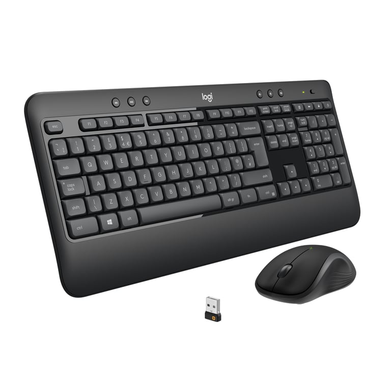 Logitech 920-008677 clavier Souris incluse Universel RF sans fil QWERTZ Suisse Noir, Blanc - Excellent état Parfait état Logitech reconditionné disponible sur Pixmania