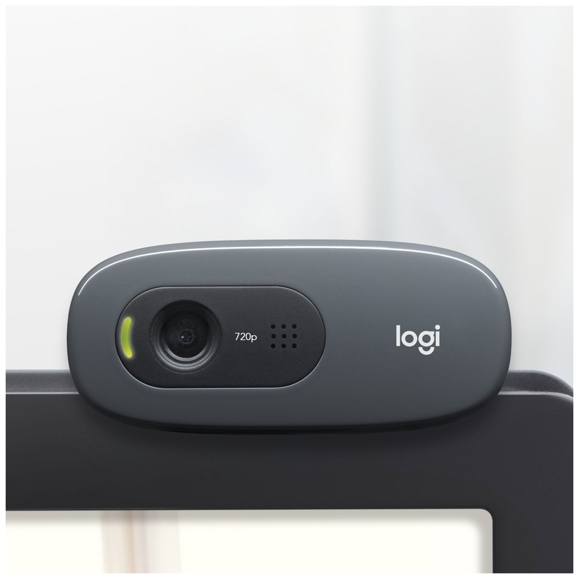 Logitech 960-001063 webcam 3 MP 1280 x 720 pixels USB Gris, Gris foncé - Excellent état Parfait état Logitech reconditionné photo 2 | Dero