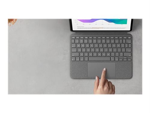 Logitech Combo Touch - Clavier et étui - avec trackpad - rétroéclairé - Apple Smart connector - QWERTZ - Allemand - gris oxford - pour Apple 11-inch iPad Pro (1ère génération, 2e génération, 3ème génération) État correct reconditionné disponible sur Fnac