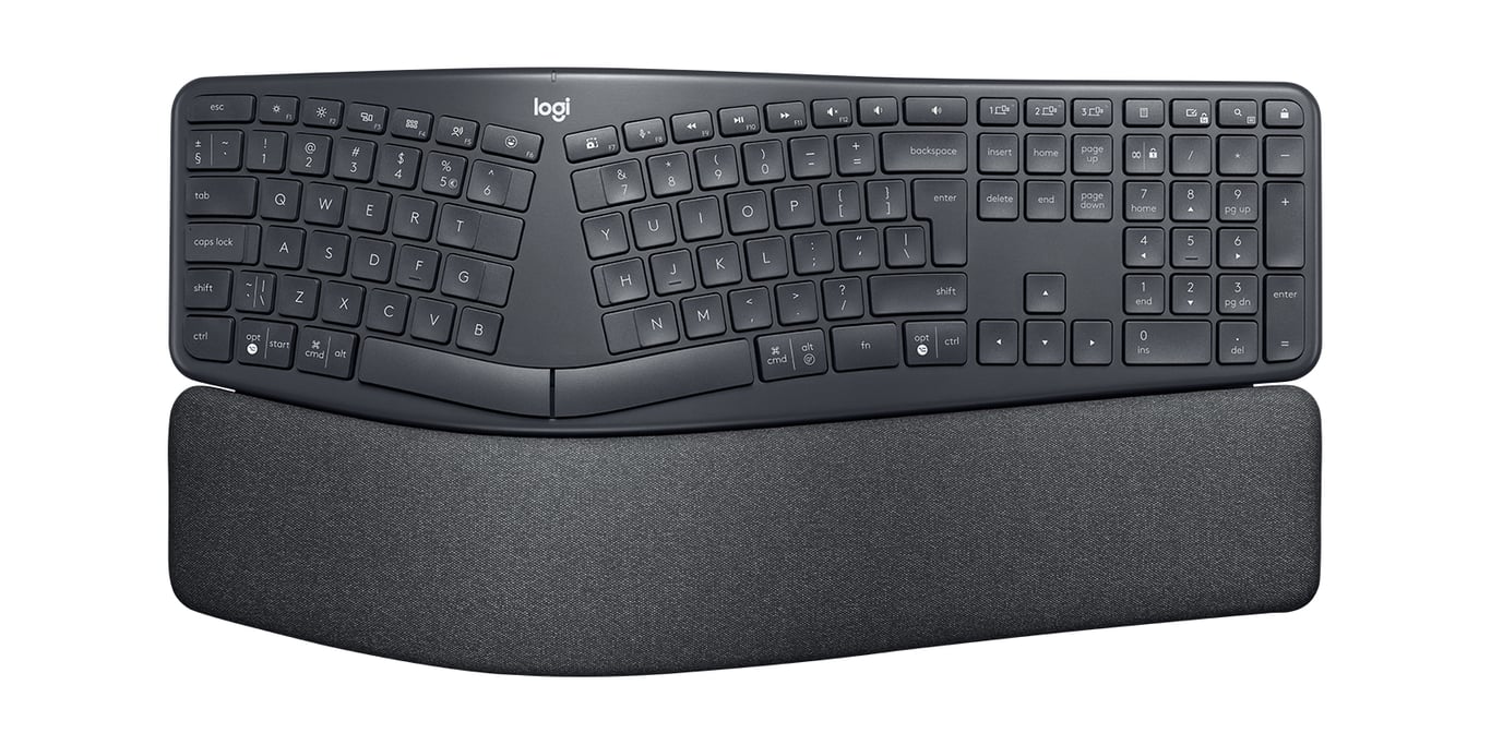 Logitech ERGO K860 clavier Bureau Bluetooth QWERTY US International Graphite - Excellent état Parfait état Logitech reconditionné disponible sur Pixmania