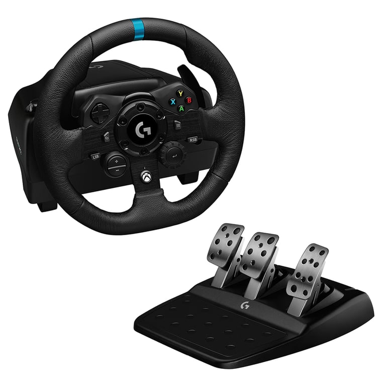 Logitech G G923 Noir USB 2.0 Volant + pédales Analogique/Numérique PC, Xbox One, Xbox Series S, Xbox Series X - Très bon état Très bon état Logitech reconditionné disponible sur Pixmania