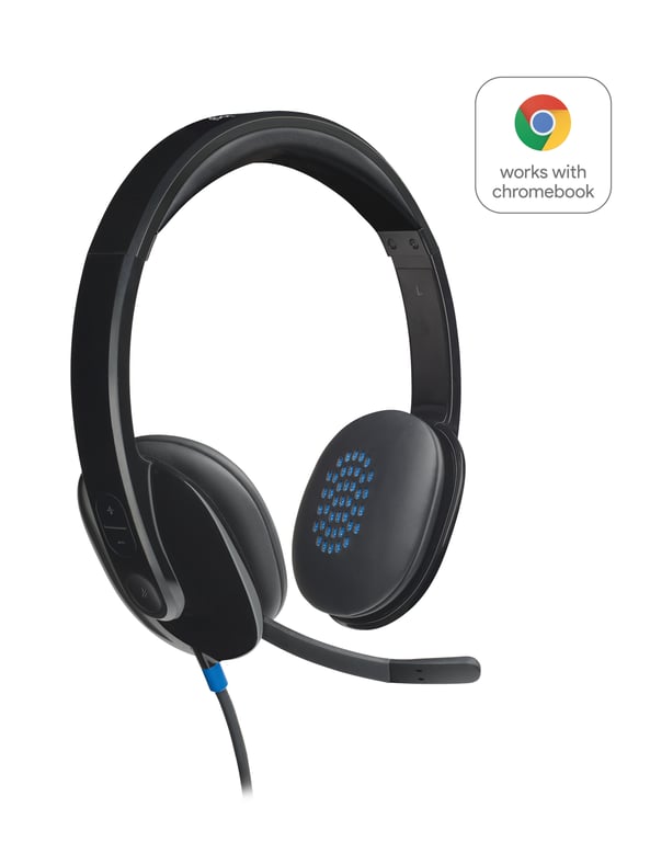 Logitech H540 USB Computer Headset Avec un son haute définition et des commandes sur l'oreillette - Excellent état Parfait état Logitech reconditionné disponible sur Pixmania | Dero