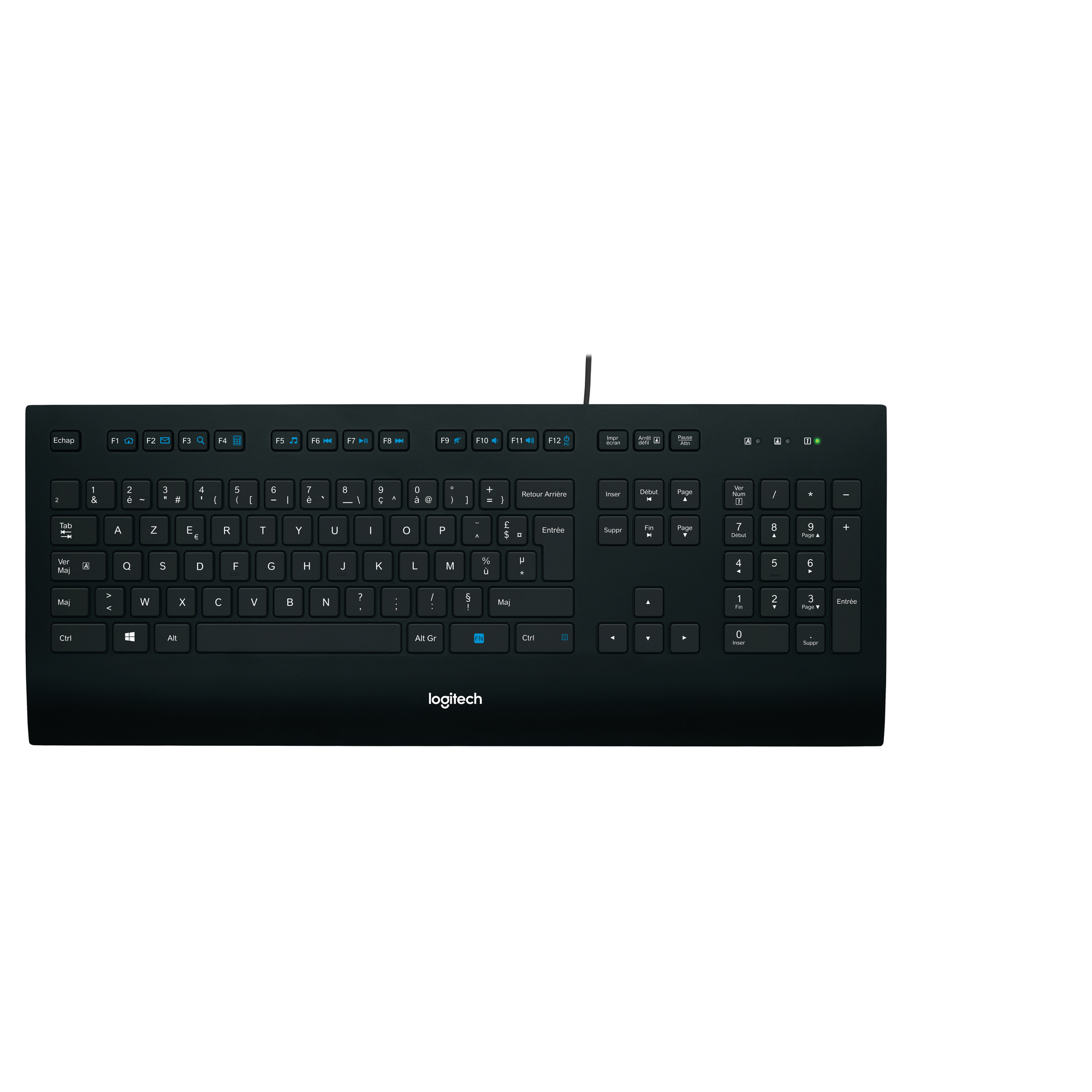 Logitech K280E Pro f/ Business clavier Bureau USB AZERTY Français Noir - Excellent état Parfait état Logitech reconditionné disponible sur Pixmania