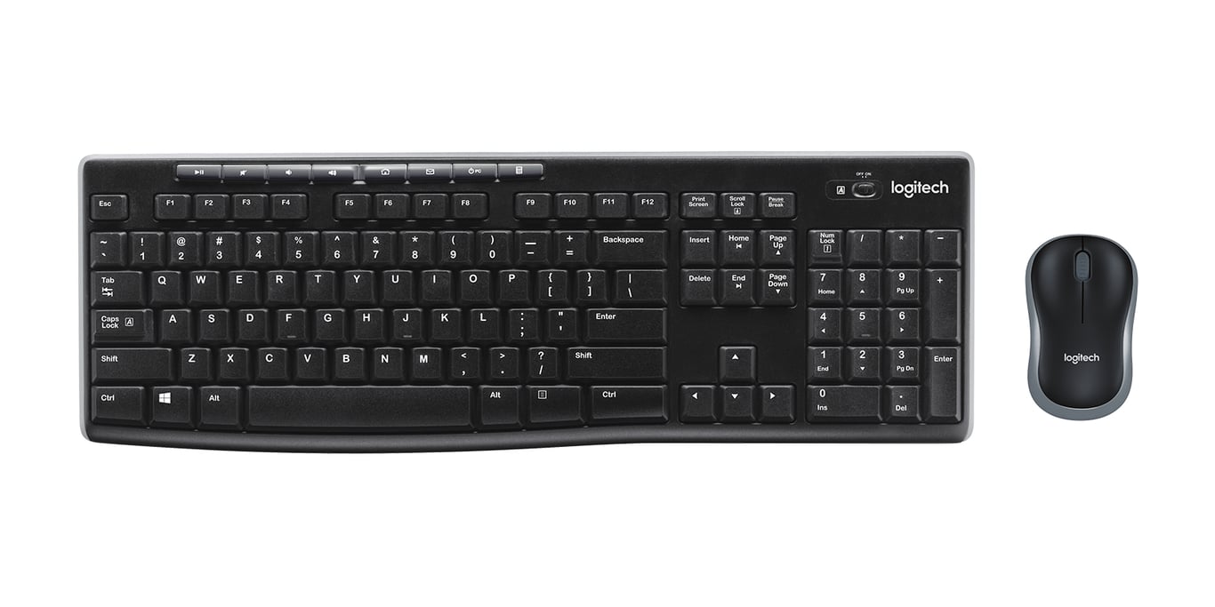 Logitech MK270 clavier Souris incluse Bureau RF sans fil Français Noir - Excellent état Parfait état Logitech reconditionné disponible sur Pixmania