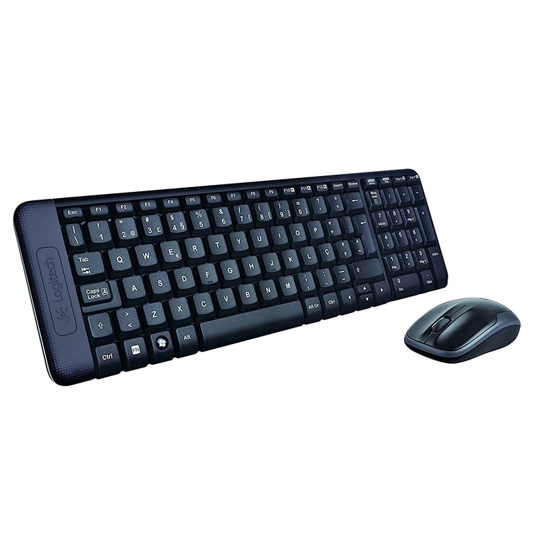 Logitech Wireless Combo MK220 clavier Souris incluse Bureau USB Espagnole Noir - Excellent état Parfait état Logitech reconditionné disponible sur Pixmania
