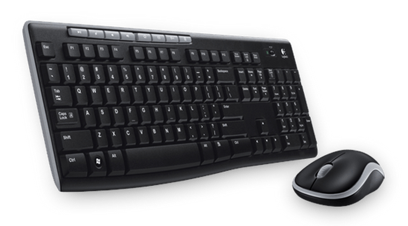 Logitech Wireless Combo MK270 clavier Souris incluse Universel RF sans fil Grec Noir - Excellent état Parfait état Logitech reconditionné disponible sur Pixmania