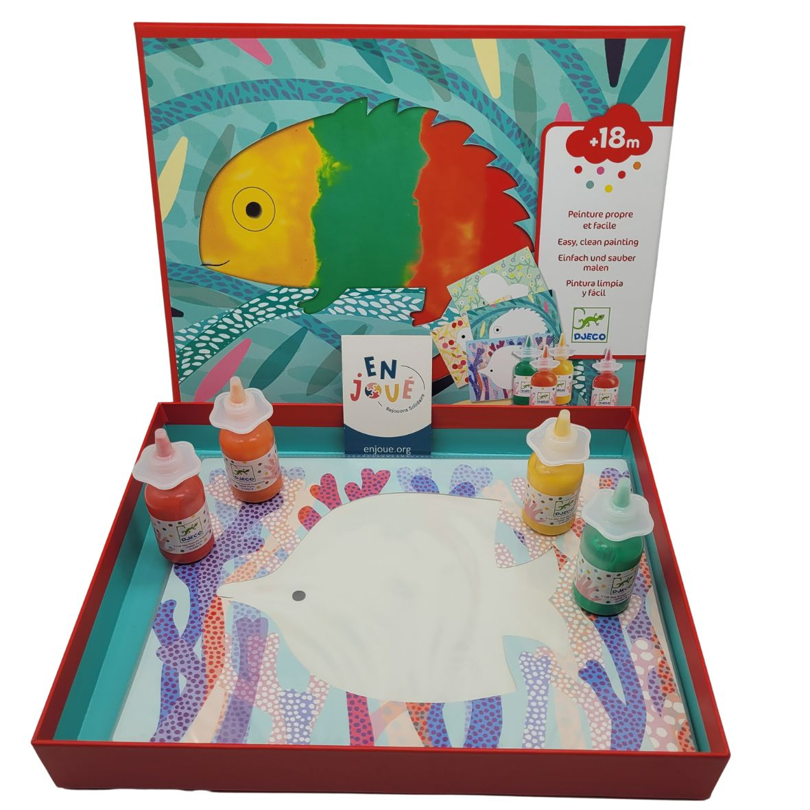 Voir photo 2 de Loisirs créatifs - Kit Peinture Propre et Facile Multicolore - Djeco - Dès 18 mois. Loisirs créatifs - Kit Peinture Propre et Facile Multicolore - Djeco - Dès 18 mois. Très bon état reconditionné photo 2