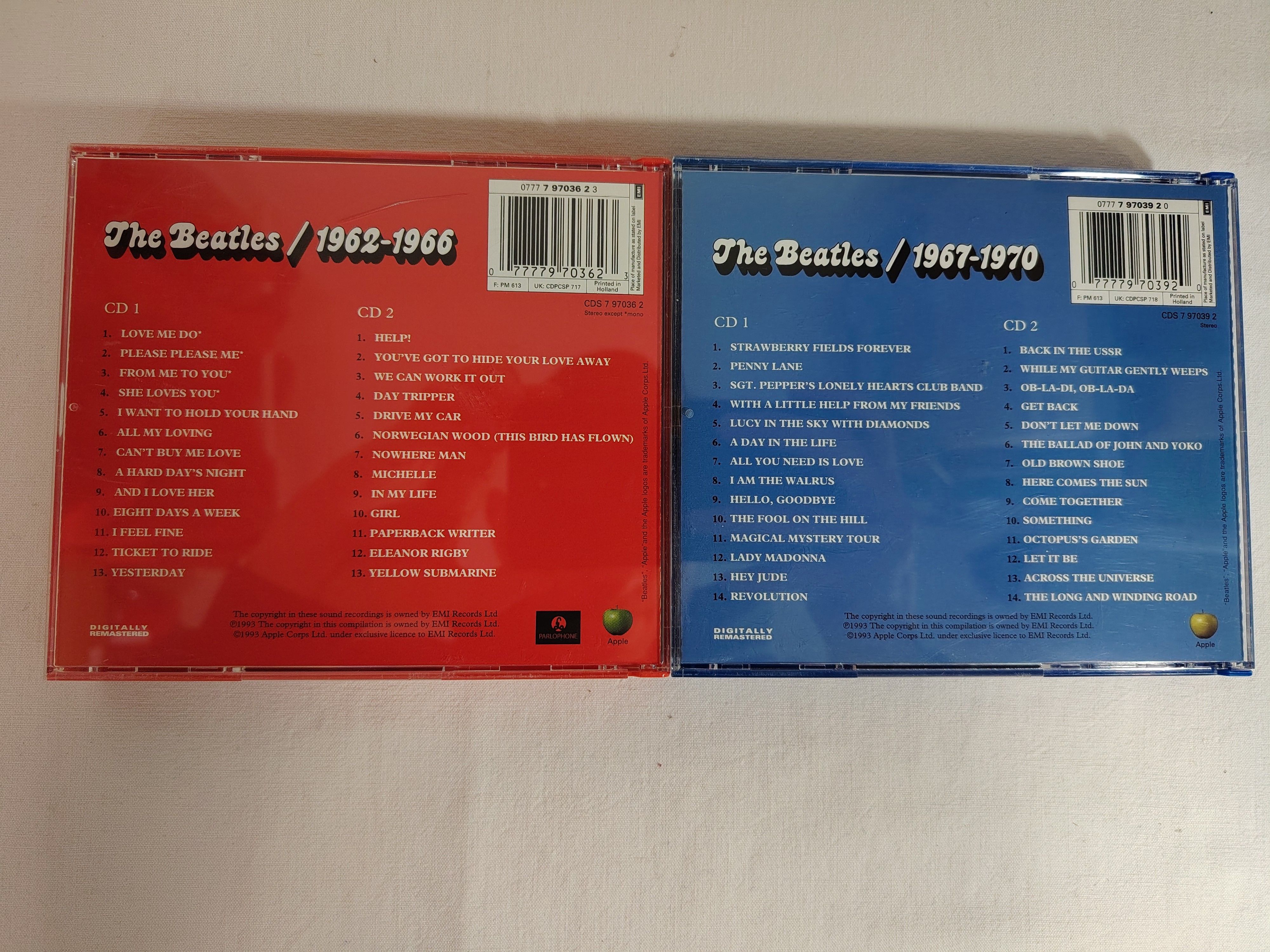 Voir photo 2 de Lot 2 CD The Beatles - 1962-1966 (Red Album) & 1967-1970 (Blue Album) Lot 2 CD The Beatles - 1962-1966 (Red Album) & 1967-1970 (Blue Album) Très bon état reconditionné photo 2