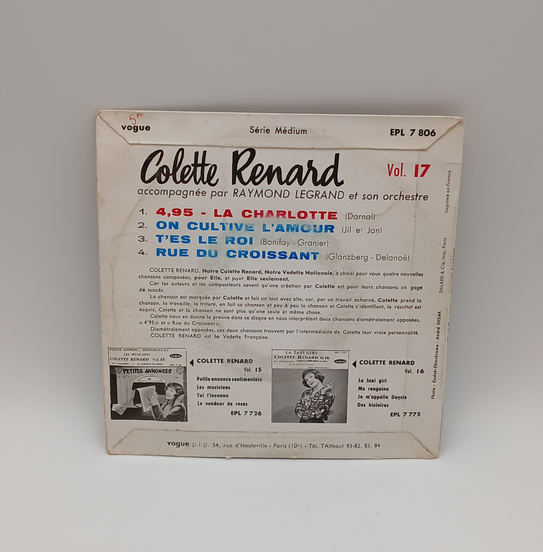 Voir photo 4 de Lot 2 Vinyles 45 Tours EP – Mireille Mathieu & Colette Renard – Chanson Française Vintage (60's) Lot 2 Vinyles 45 Tours EP – Mireille Mathieu & Colette Renard – Chanson Française Vintage (60's) Très bon état reconditionné photo 4