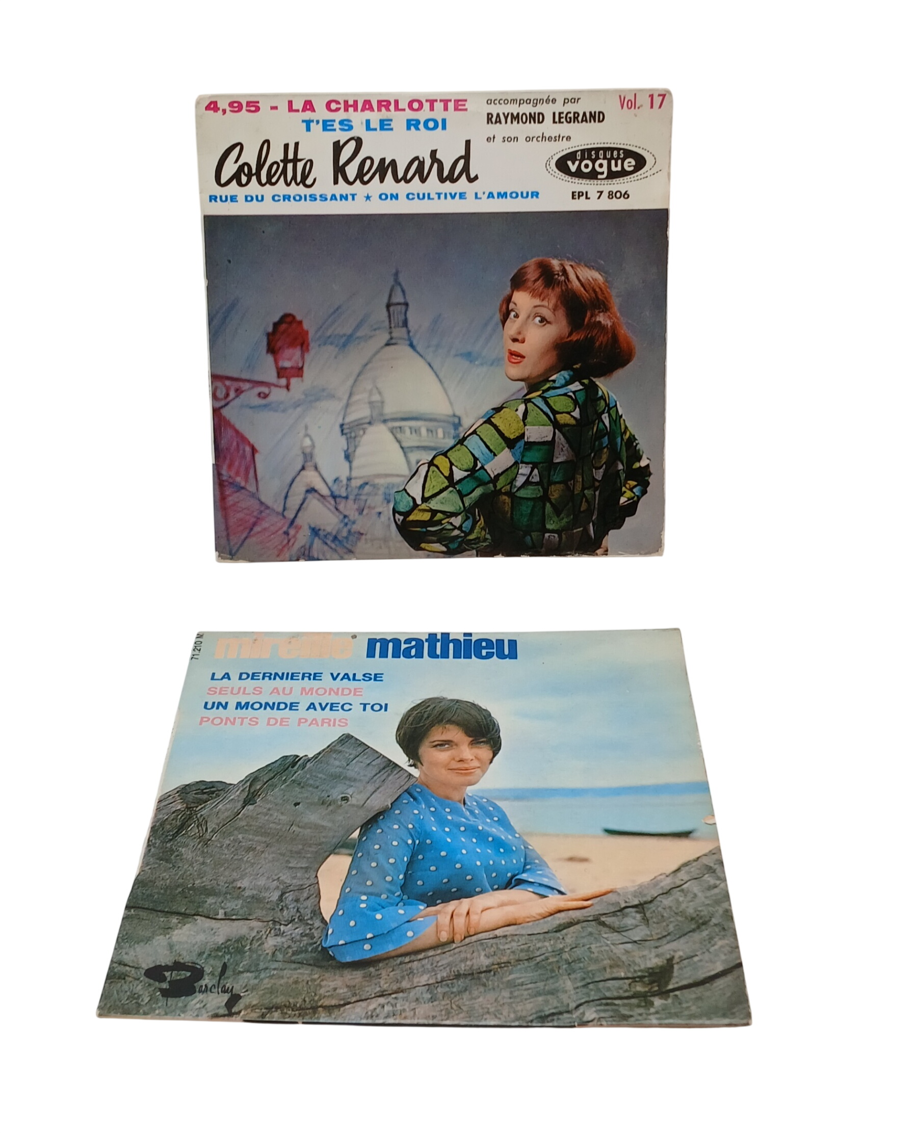 Acheter Lot 2 Vinyles 45 Tours EP – Mireille Mathieu & Colette Renard – Chanson Française Vintage (60's) Très bon état - 10,00 € Lot 2 Vinyles 45 Tours EP – Mireille Mathieu & Colette Renard – Chanson Française Vintage (60's) Très bon état reconditionné disponible sur Label Emmaüs