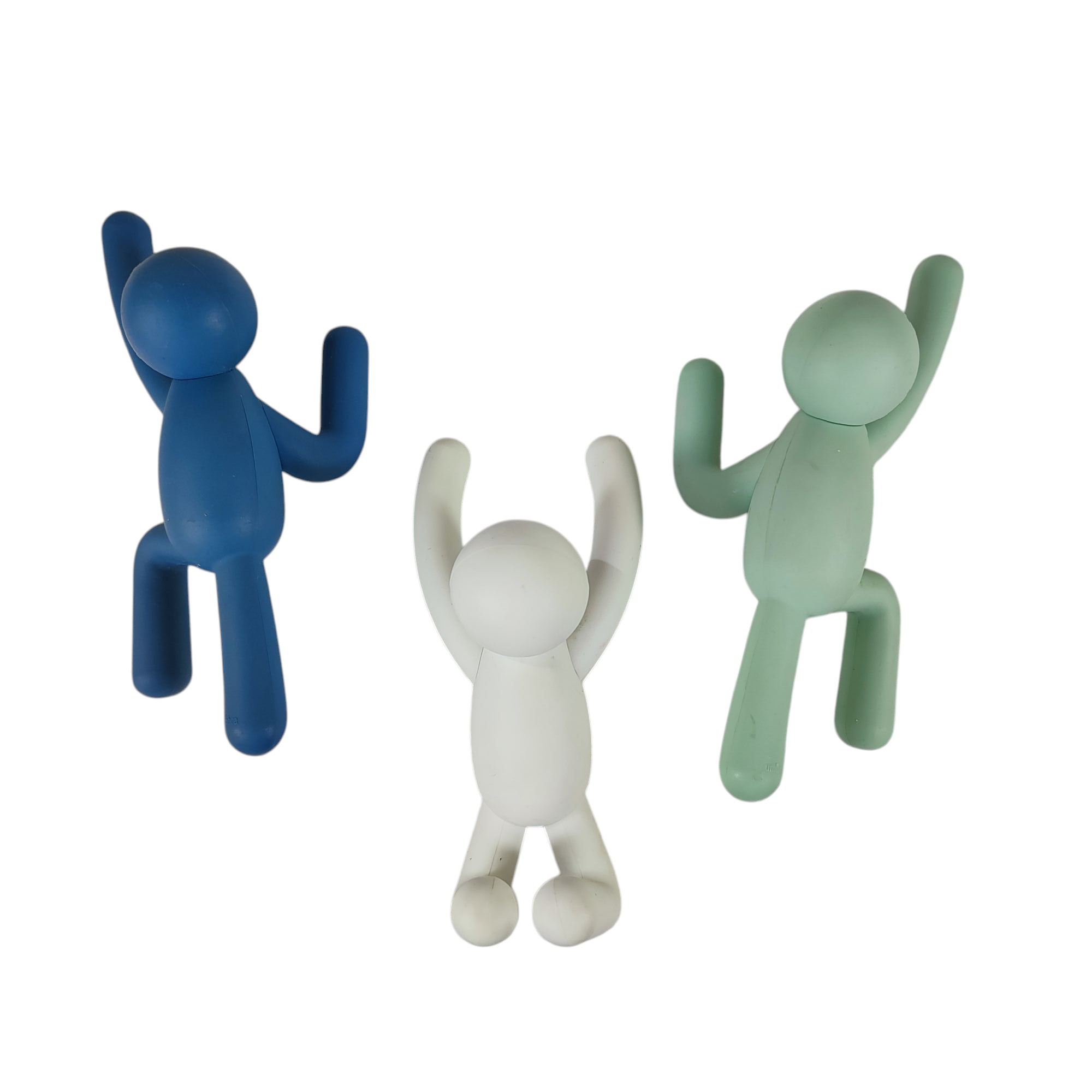 Lot 3 Porte-manteaux Umbra - Bonhommes blanc, bleu et vert Bon état - 10,00 € Lot 3 Porte-manteaux Umbra - Bonhommes blanc, bleu et vert Bon état reconditionné disponible sur Label Emmaüs