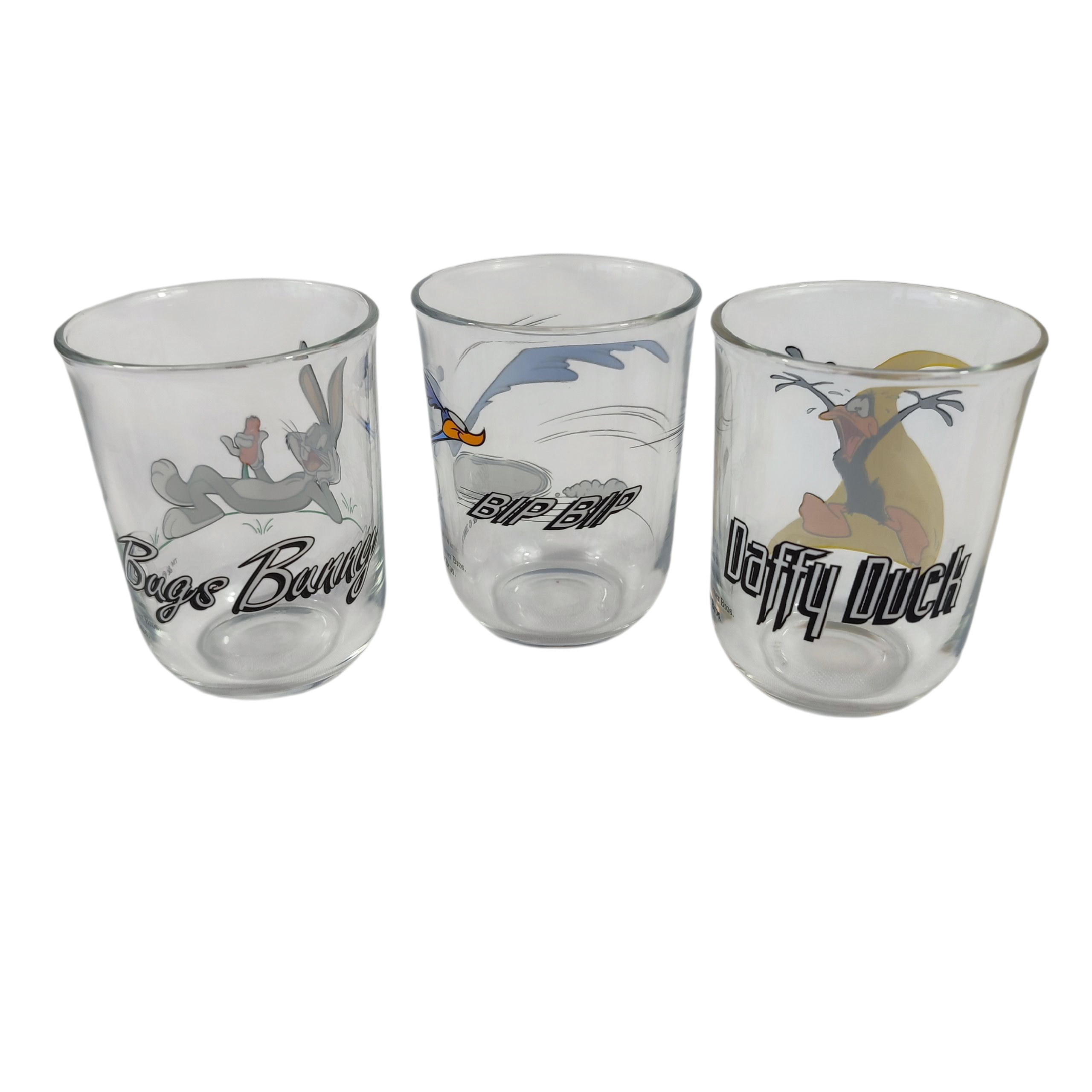 Voir photo 2 de Lot 3 verre à eau Looney Tunes - Warner Bros 2000 - Bip Bip, Daffy Duck & Bugs Bunny Lot 3 verre à eau Looney Tunes - Warner Bros 2000 - Bip Bip, Daffy Duck & Bugs Bunny Bon état reconditionné photo 2