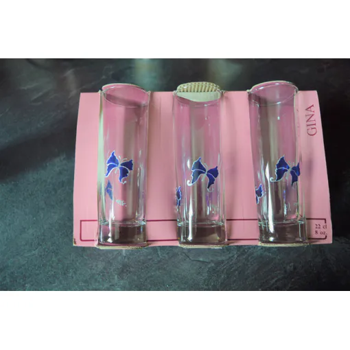 Lot 6 Verres À Eau Ou Orangeade Motifs "Papillons occasion reconditionné disponible sur Rakuten