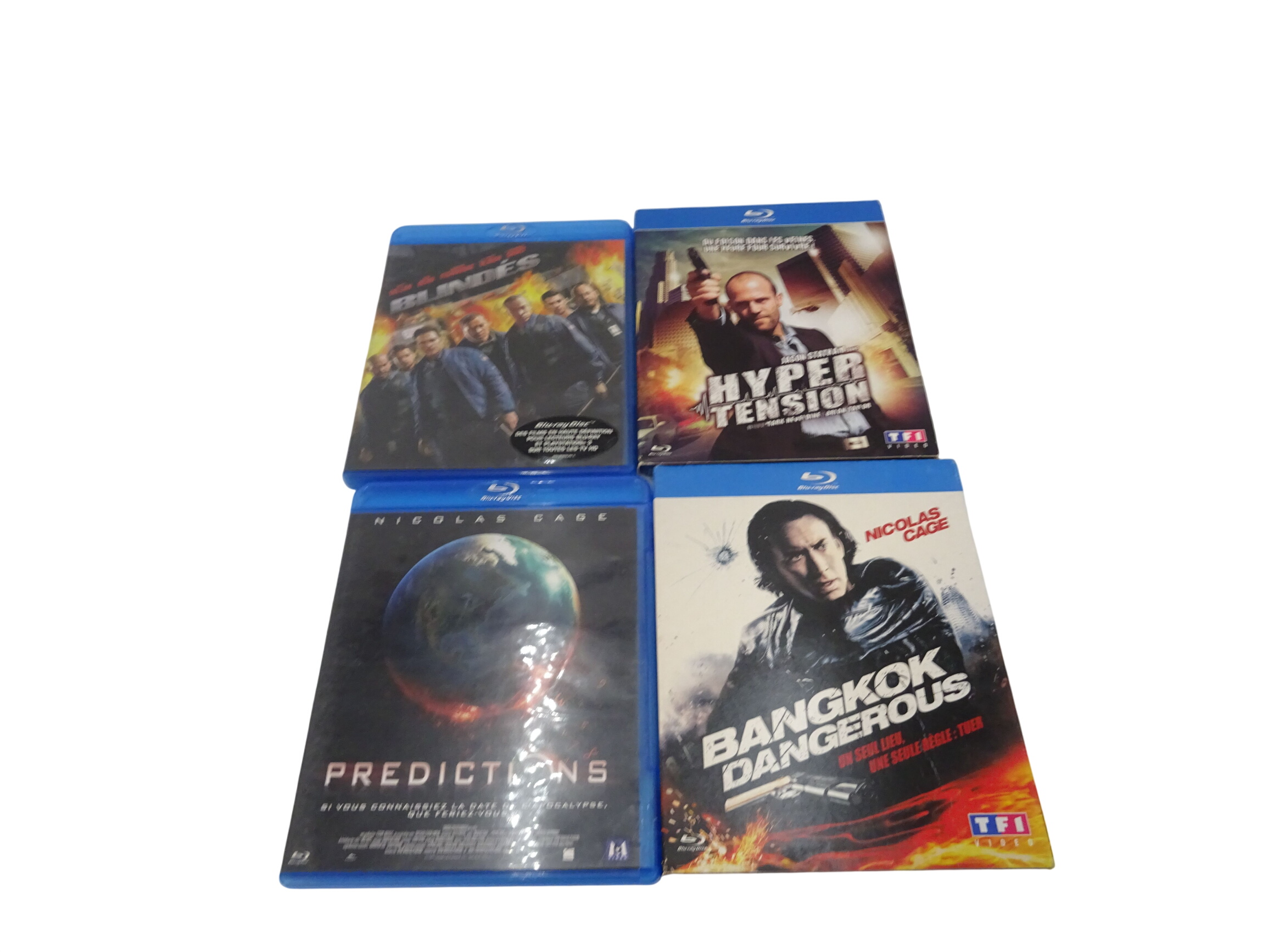 Lot Blu-ray" Blindés, Prédictions, Hyper Tension, Bangkok Dangerous" Bon état - 12,00 € Lot Blu-ray" Blindés, Prédictions, Hyper Tension, Bangkok Dangerous" Bon état reconditionné disponible sur Label Emmaüs