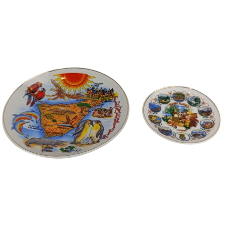 Acheter Lot d'assiettes décoratives TENERIFE: 1 Petite de 9,5cms /1 Moyenne de 15cms Bon état - 10,00 € Lot d'assiettes décoratives TENERIFE: 1 Petite de 9,5cms /1 Moyenne de 15cms Bon état reconditionné disponible sur Label Emmaüs