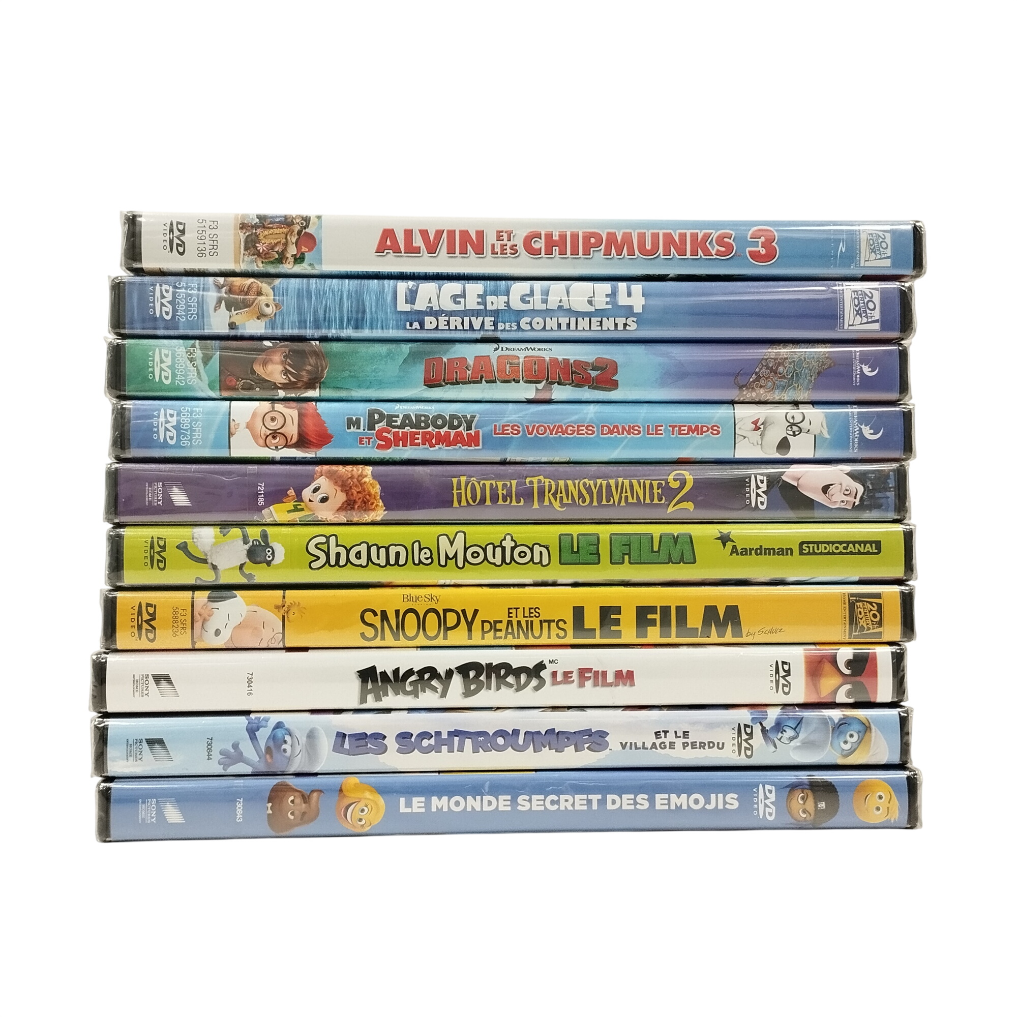 Lot de 10 films d'animation pour les enfants en DVD Parfait état - 21,00 € Lot de 10 films d'animation pour les enfants en DVD Parfait état reconditionné disponible sur Label Emmaüs