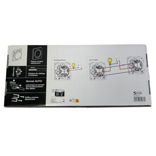 Voir photo 2 de Lot de 10 interrupteurs va-et-vient à assembler, OHMTEC Epure, blanc Lot de 10 interrupteurs va-et-vient à assembler, OHMTEC Epure, blanc Parfait état reconditionné photo 2